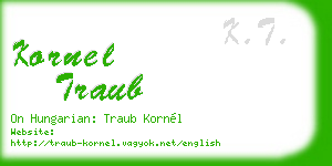kornel traub business card