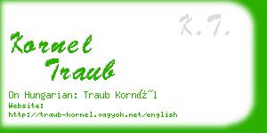 kornel traub business card